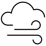 Cloudy Windy SVG Icon